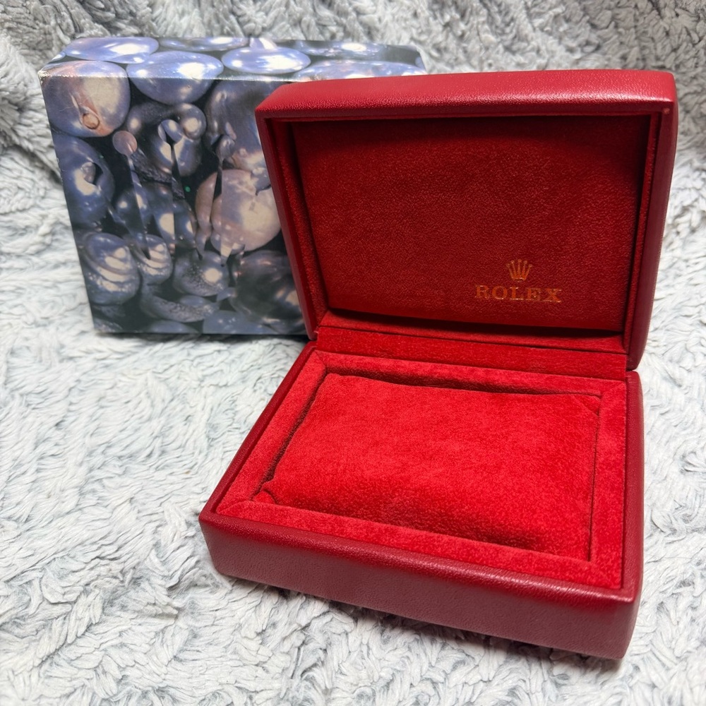ROLEX Red Watch Box + Outer Box 5.50x4.50x2.30 inches